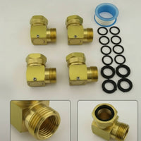 4 Pieces Right Angle Brass Fitting Compact Fittings Long-Lasting for Plumbers