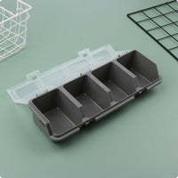 Small Parts Organizer Snap Closure Divided Storage Box Secure Latch for Garage