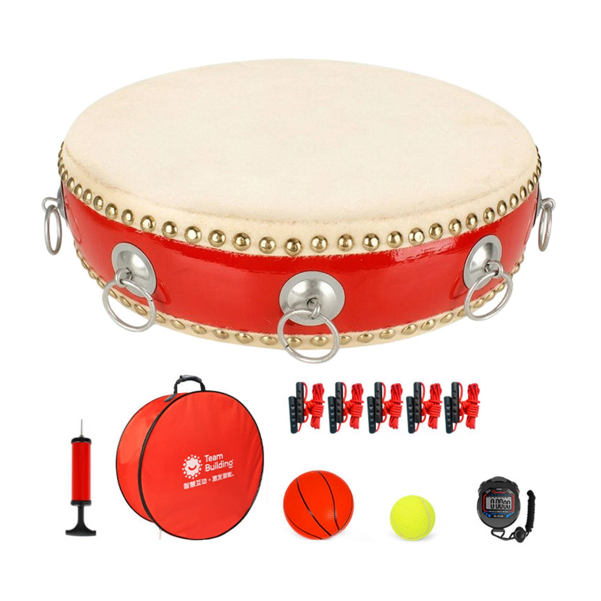 Drum with Rope Handles Practice Group Activity Drum Portable Manual for Teachers