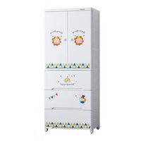 Large Capacity Multi-Bin Storage Cabinet child-appropriate Height Cartoon Drawer Chest Safe Rounded Corners children's Furniture Lightweight Design for Toddlers, Parents, Nursery, Playroom, Bedroom, Closet