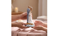 Bride and Groom Figurine Romantic Wedding Couple Figurine Tabletop Wedding Cake Topper Substitute for Newlyweds, Couples, Anniversary