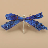 Dragonfly Figurine with Tourmaline Appendages Stone Dragonfly Figurine Small Tabletop Decor for Collectors, Display Cabinet, Shelf, Office