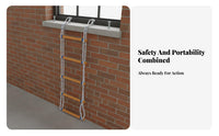 High Load Capacity Fire Escape Rope Ladder Non-Slip Rungs Emergency Escape Ladder Lightweight Outdoor Gear Compact for Firefighters, Rescue Teams, Residential Buildings, Openings, Balconies, Hotels