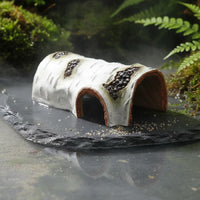 Aquarium Cave Smooth Interior Resin Birch Log Hide Encourages Climbing Birch Outer Layer Hideaway Cave for Aquatic Invertebrates