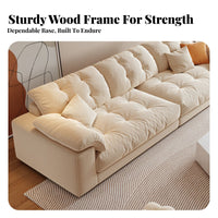 Linear Soft-Seat Sofa Luxurious Comfort Couch Easy to Clean Household Furniture for Families, Homeowners, Living Room, Small Areas, Lounge Area