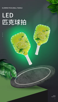 跨境热销发光玻璃纤维匹克球拍 LED可充电发光球拍Pickleball批发