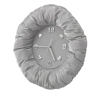 Ruched Fabric Clock 30 Cm Fabric Wall Clock Round Timepiece for Bedroom