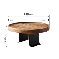 Sofa Side Table with Metal Brackets Compact Sofa Arm Table Furniture for Living Room