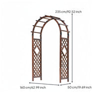 Wooden Garden Arbor Anti-Rust-Resistant Outdoor Garden Lattice Archway Weather Resistant Climbing Plant Archway for Gardeners, Yard Entryway