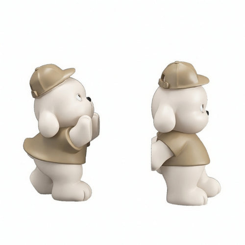 Dog Bookends Cartoon Animal Bookends Playful for Desk