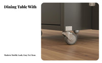 1 Collapsible Kitchen Table Convertible Dining Table Set Extendable Kitchen Table with Storage Folding Dining Table Movable Structure Built-in Storage Suitable for Small Apartments Homes Gathering