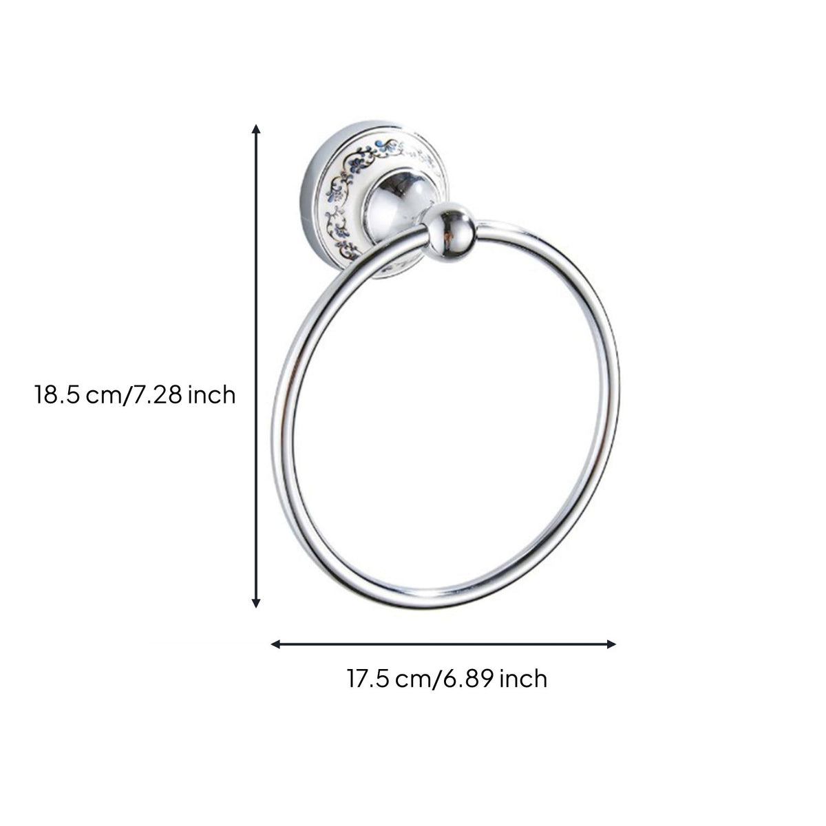 2 Pieces Ceramic Towel Holder Long-Lasting Decorative Robe Hook Space Saving