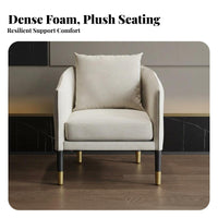 Upholstered Single Sofa Nordic Inspired Upholstered Single-Seater Modern and Design Minimalist Design for Home Office, Study