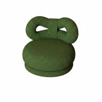 Bow-Back Swivel Chair Soft Velvety Upholstery Toddler Armchair Ergonomic