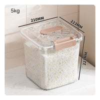 Moisture-Proof Rice Storage Bin Complimentary Rice Storage Container Includes Measuring Cup for Families