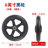 Wheelchair Front Wheel 6/7/8 Inch Swivel Caster with Solid Rubber Tire