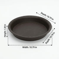 Plant Saucers and Drip Tray for Outdoor Plants, Heavy Duty Resin Water Tray, 30mm Deep Thickened Plant Trays, European Style Garden Floor Base