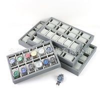 30-Slot Large Capacity Watch Display Tray for Live Streaming and Street Vending