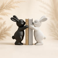 Nordic Rabbit Book Stand Artistic Rabbit Statue Bookend Vintage Aesthetic