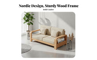 Sectional Sofa with Storage Armrest Minimalist and Aesthetic Living Room Furniture Space-Saving Couch for Small Apartment Dwellers, Young Adults, Home