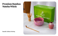 Kiln-Glazed Ceramic Matcha Tea Set Natural Bamboo Japanese Matcha Kit Beginner-Friendly for Beginners, Home Cafe