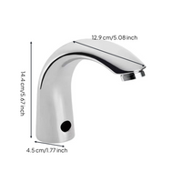 Touchless Bathroom Faucet, Motion Sensor, Metallic Finish