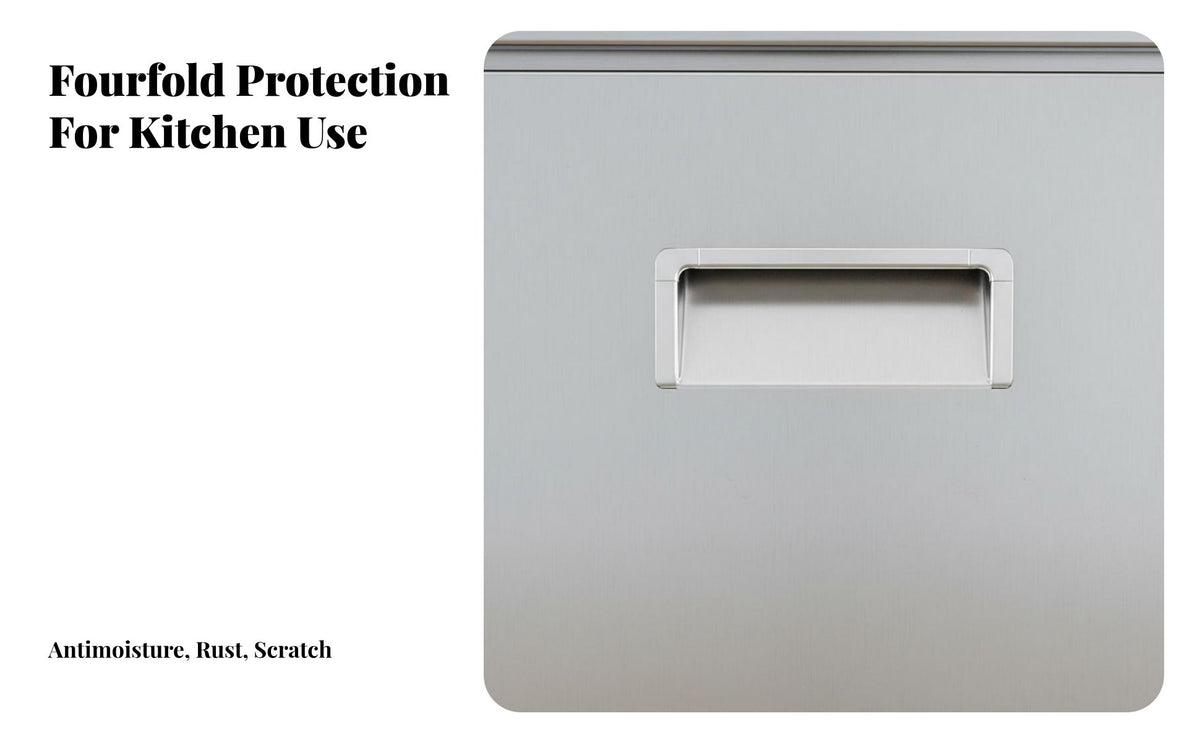 Rust Resistant Stainless Steel Kitchen Cabinet Easy to Clean Metal Kitchen Storage Cabinet Anti Metal Utility Cupboard Waterproof for Small Apartment Dwellers, Homeowners, Landlords, Pantry, Garage, Office, Dining Room