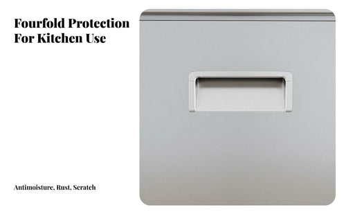 Rust Resistant Stainless Steel Kitchen Cabinet Easy to Clean Metal Kitchen Storage Cabinet Anti Metal Utility Cupboard Waterproof for Small Apartment Dwellers, Homeowners, Landlords, Pantry, Garage, Office, Dining Room