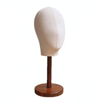 Mannequin Head with Wooden Base Professional Mannequin Head Stand Lightweight