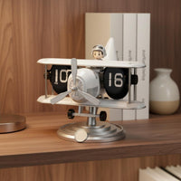 Airplane Flip Timepiece Creative Gift House Decoration for Aviation Enthusiasts