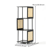 Rolling Shelf Cart Mobile Open Frame Cabinet Narrow for Beside Sofa