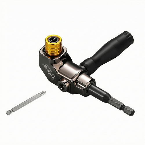 Angled Adapter Tight Confined Areas Power Tool Accessory Chrome Vanadium Steel