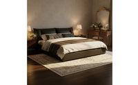 Italian Minimalist Bed Frame Light Luxury Modern Leather Foundation Bed for Newlyweds