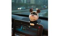Mini Size Car Screen Topper Doll Easy Installation Cute Creature Dashboard Figure Non-Obstructive View Car Dash Creature Decor No Sight-Line Blocking for Women, Office Desk