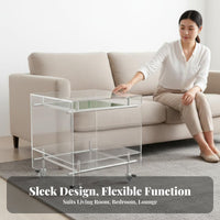 2-Tier Rolling Trolley Minimalist Design 2-Tier Rolling Trolley Easy to Assemble
