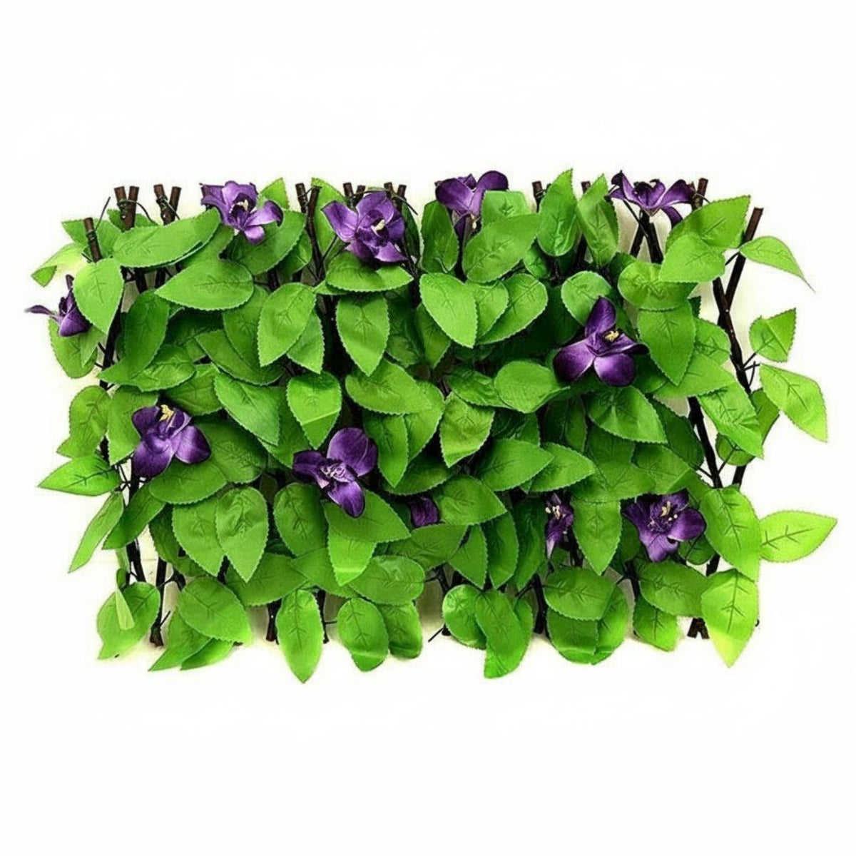 Fake flower Fence Outdoor Decoration Faux Hedge Wall Panel Realistic Look Leaf Privacy Screen for Courtyard, Balcony