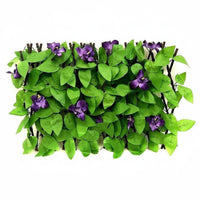 Fake flower Fence Outdoor Decoration Faux Hedge Wall Panel Realistic Look Leaf Privacy Screen for Courtyard, Balcony