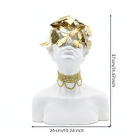 Bust with Butterfly Headpiece Resin Female Bust Sculpture Contemporary Statue with Butterflies for Interior Designers, Office, Bookshelf