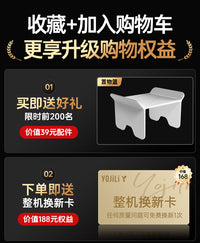 超声波清洗机洗眼镜机旅行首饰牙套隐形眼镜自动清洁神器眼睛珠宝 【旗舰丨深邃蓝】50kHz深层洁净◆3档清洁◆不伤眼镜◆400ML超大容量◆送置物架