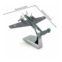1:100 Scale Model Airplane Die-  WW2 Fighter Aircraft Model Detailed Finish Collectible for Collectors, Desk