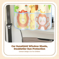 Car window shade blocks sun