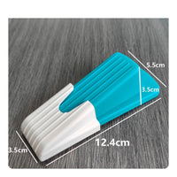 Non-Slip Rubber Door Stopper Ribbed Wedge Door Stop Compact Doorstop Lightweight for Home