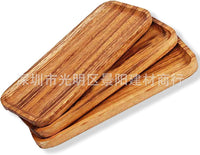 Acacia Wood Oval Serving Tray for Tea, Snacks, and Steak