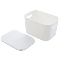 Kids' Toy Storage Bin with Lid, Stackable Building Block Organizer Box
