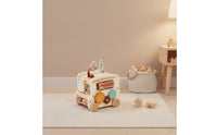 Toy Bus with Xylophone Allall-in-1 Activity Bus Shape Sorter Multifunction Bead Maze Developmental for Toddlers, Playroom