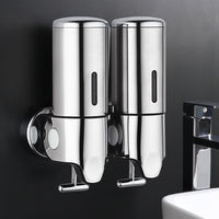 Stainless Steel Wall-Mounted Manual Soap Dispenser for Bathroom, Hotel, Shower Gel