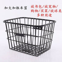 Bicycle Rear Basket with Lid, Large Capacity Front Shopping Basket for Mountain Bikes, Thickened Wire Mesh