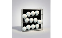 Display Box with Slanted Tracks Clear Golf Ball Display Box Space-Saving Golf Ball Holder for Collectors, Pro Shop