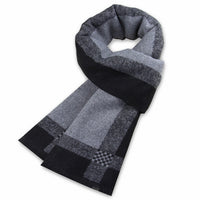 Men's European Style Plaid Business Scarf for Autumn/Winter