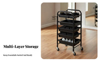 Hairdressing Trolley Multifunctional Salon Rolling Cart Hair Stylist Tool Trolley Detachable Drawers Multi-Drawer Hair Stylist